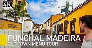 Funchal Old Town, Madeira Portugal 2022 | Restaurant Menu Walking Tour with captions