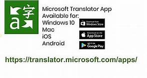 Overview of Microsoft Translator Win 10 App part 1