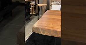 Tavolo da cucina in legno di castagno colore teak "Mark"