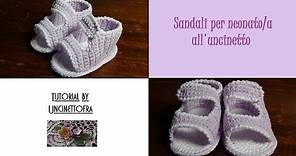 sandali per neonato all'uncinetto tutorial