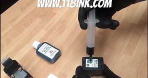 How to Refill a black ink cartridge hp 60 60xl 61 62 63 64 65 65xl 302 303 304 304xl 305 662 680 307