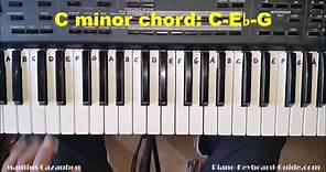 How to Play the C Minor Chord on Piano and Keyboard Cm, Cmin
