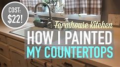 How I Painted My Countertops | Farmhouse Kitchen | Rustoleum Countertop Paint