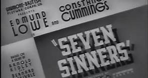 Seven Sinners (1936) [Thriller]