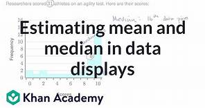 Estimating mean and median in data displays | AP Statistics | Khan Academy