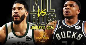 Milwaukee Bucks vs Boston Celtics Full Game Highlights | January 11, 2024 | FreeDawkins