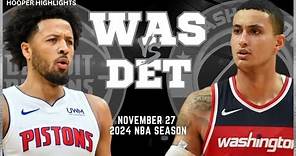 Washington Wizards vs Detroit Pistons Full Game Highlights | Nov 27 | 2024 NBA Season