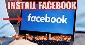 How to install Facebook app in laptop and pc 2024 || Download Facebook in PC Windows 10,8,7. updated