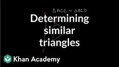 Similar triangle example problems | Similarity | Geometry | Khan Academy