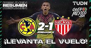 Resumen y goles | América 2-1 Necaxa | Grita México AP2021 - J2 | TUDN