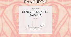 Henry II, Duke of Bavaria Biography - Duke of Bavaria