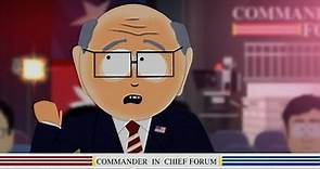 Mr Garrison at the Commander In Chief Forum