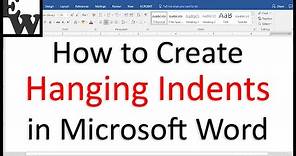 How to Create Hanging Indents in Microsoft Word