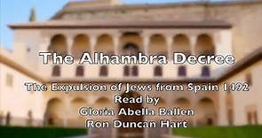 The Alhambra Decree - The Edict of Expulsion of Jews from Spain in 1492