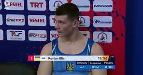 Illia KOVTUN (UKR) - 2023 Artistic European Champion, parallel bars