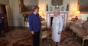The Queen receives the Chancellor of Germany Angela Merkel at Buckingham Palace