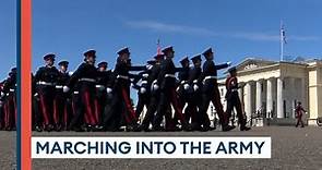 Reserve Officer Cadets pass out at Sandhurst after intense training course