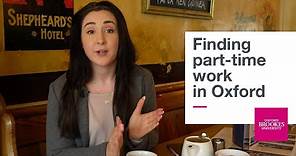 Finding part-time work in Oxford | Oxford Brookes University