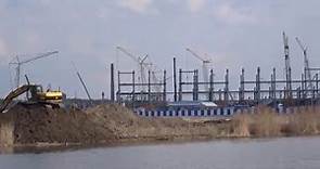 Kaliningrad stadium for Football World Cup 2018 in Russia - construction in progress