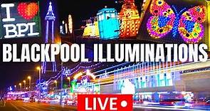 🔴 Blackpool Illuminations 2021 LIVE - Promenade Lights Tour FULL WALK