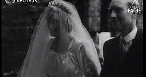 Lady Elizabeth Scott weds Duke of Northumberland at Westminster Abbey (1946)