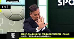 Diego López , entrenador le Barcelona SC ya tiene el próximo partido en la cabeza