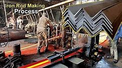 Iron Casting Process in Iron Rod Angles | How Iron rod is made | Amazing Metal Fabrication