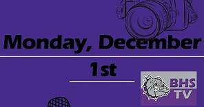 Brownsburg High School TV News - Friday, December 1st, 2023