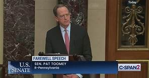 U.S. Senate-Senator Pat Toomey Farewell Speech