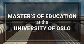 Take a Master's of Education in the beautiful city of Oslo
