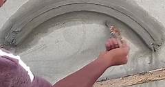 How to make round cement moulding on the wall (Fast Technique)