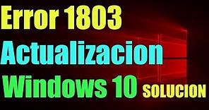 Error Actualización 1803 no se puede instalar en Windows 10 I SOLUCIÓN 2022