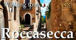 Roccasecca (Lazio), Italy【Walking Tour】History in Subtitles - 4K