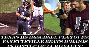 Texas HS Baseball Playoffs | Fayetteville Beats Dhanis | Texas High School Sports Machine