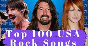 Top 100 Most Listened American Rock Songs. Best USA Rock Music.