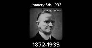 President Calvin Coolidge died 91 years ago.