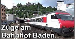 Train Station Baden, Switzerland / Züge im Bahnhof Baden, Aargau, Schweiz