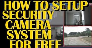 how to setup video surveillance security camera system with free software ispy
