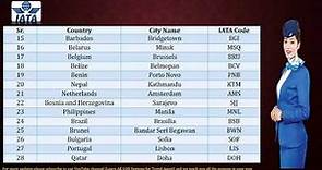 IATA City Codes