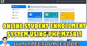 Online Student Enrollment System using PHP/MySQLi | Free Source Code Download