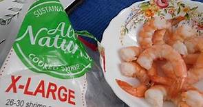 Walmart Shrimp, Extra Large Frozen Cooked All Natural Peeled Deveined Tail-On Shrimp