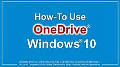 How to Use OneDrive in Windows 10