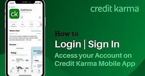 How to Login Credit Karma Account | Sign In - Credit Karma App
