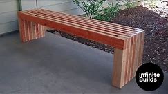 DIY Furniture: Modern Outdoor Bench | Infinite Builds