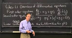 Overview of Differential Equations