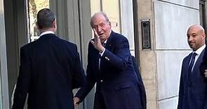 El rey Juan Carlos asiste en Madrid al cumpleaños de la infanta Elena con los reyes Felipe y Letizia