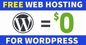 How to Host a WordPress Website for Free? Best Free web hosting for WordPress and dynamic websites.