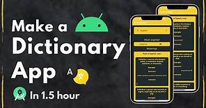 Let's Make a Dictionary App | Android Project | REST API