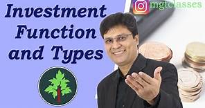 Investment Function and Types of Investment in Hindi