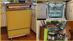 Vintage 1977 Hobart Kitchenaid Superba Portable Dishwasher Overview & Demo - Model KDS-58